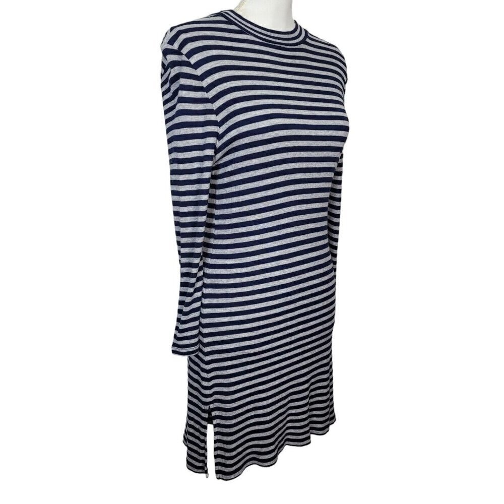 Chico's Zenergy Amber Striped Tunic Dress Gray Navy Active Wear 0 (US Small/4) - Picture 2 of 13